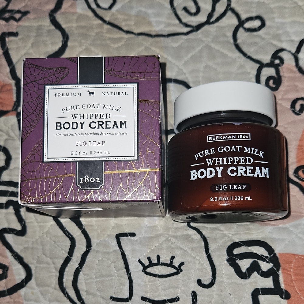 Beekman 1802 Fig Leaf Goat Milk Body Cream - Purple and Brown -- * My Last One *
